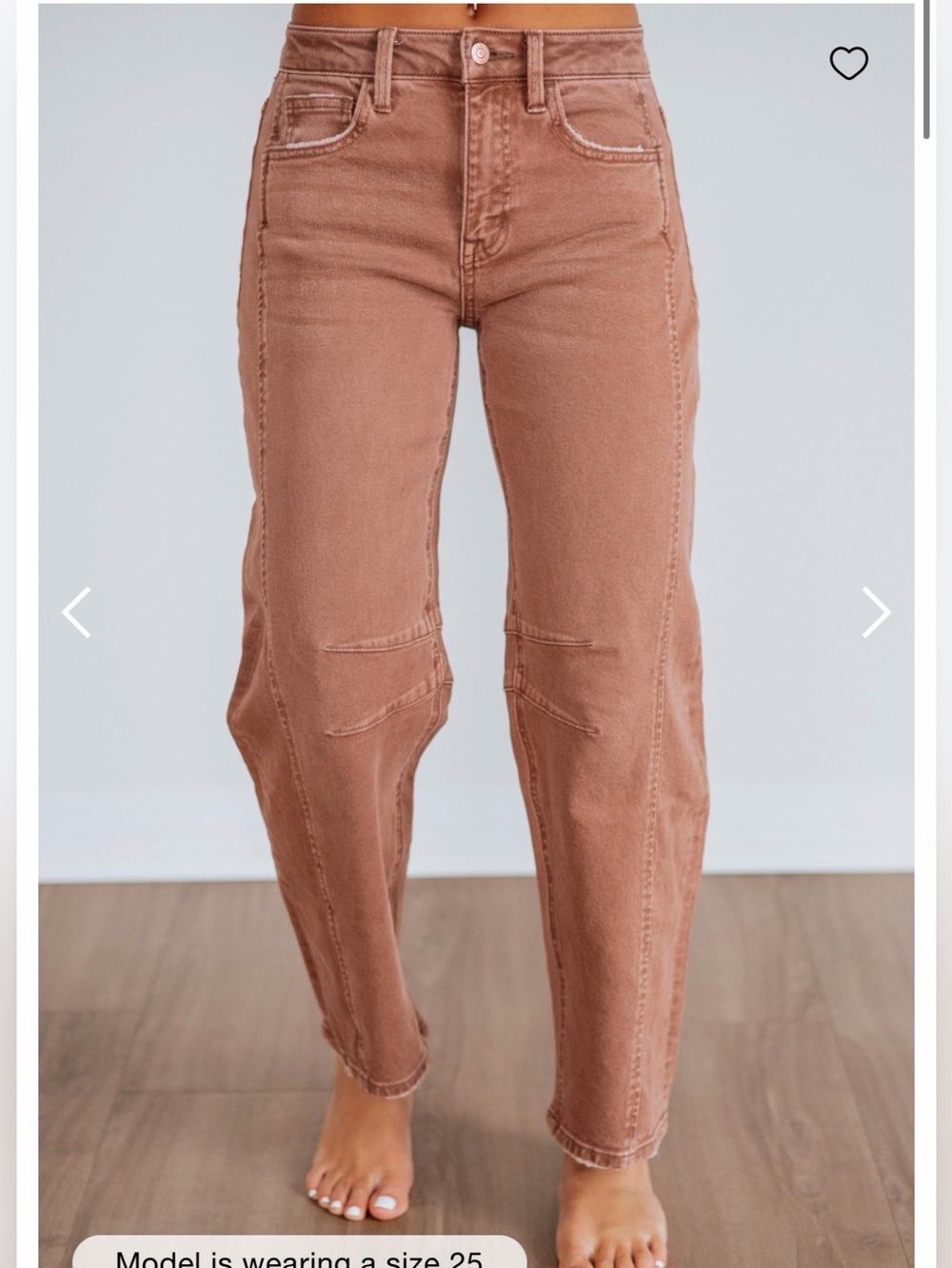 NEW Flying Monkey Women’s High-Rise Barrel Jeans in Cocoa— size 1/25